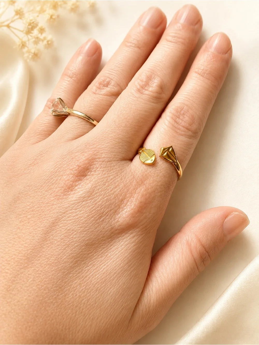 Gold Plated Fish Open Ring - Women Jewelry